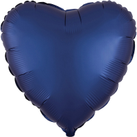 Standard heart satin luxe navy