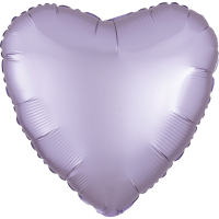 Standard heart satin luxe pastel lilac