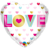 Standard love metallic hearts