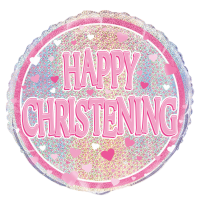 Standard pink christening prismatic