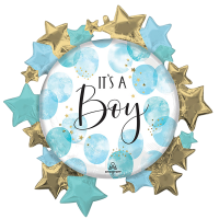 Supershape baby boy blue watercolor