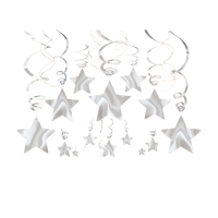 Swirl decorations silver