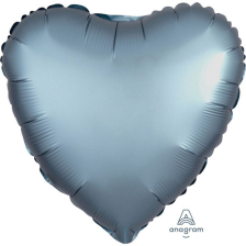 STANDARD HEART SATIN LUXE STEEL BLUE