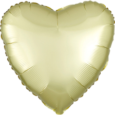 STANDARD HEART SATIN LUXE PASTEL YELLOW