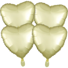Standard Heart Satin Luxe Pastel Yellow