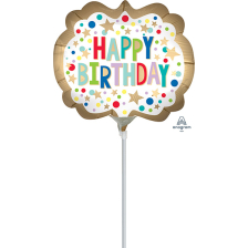 4126102<br>Minishape Gold Satin Marquee Dots