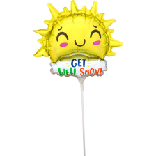 4169902<br>Minishape Iridescent Get Well Happy Sun