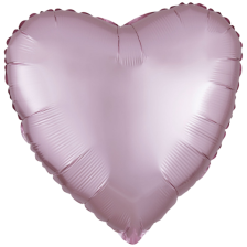 Standard Heart Silk Lustre Pastel Pink
