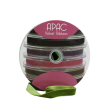 Ribbon Velvet Sage Green 15mm