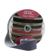 Ribbon Velvet Grey Velvet 38mm