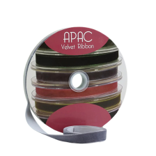 Ribbon Velvet Grey 15mm