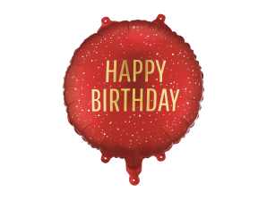 STANDARD HAPPY BIRTHDAY DARK RED