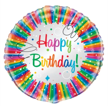 Standard rainbow ribbons birthday