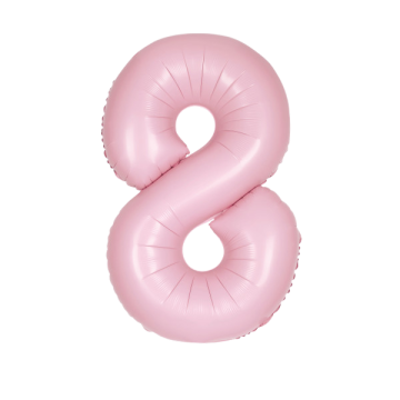 Large number 8 pink