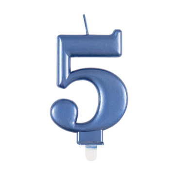Candle number 5 blue