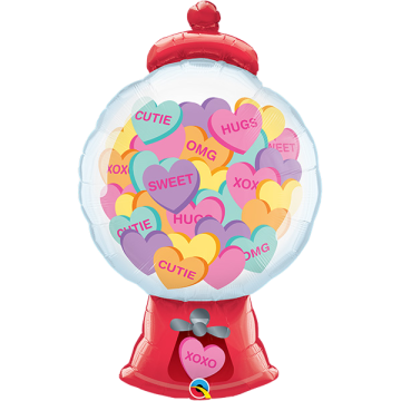 Supershape candy hearts gumball machine