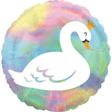Standard iridescent pastel swan