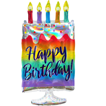 Supershape iridescent cake