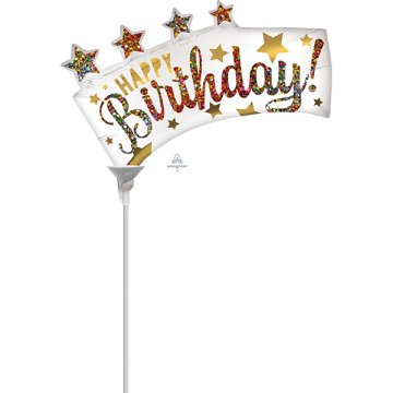 Minishape satin hbd glitter banner