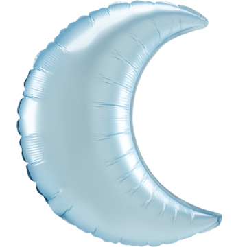 Minishape pastel blue satin crescent