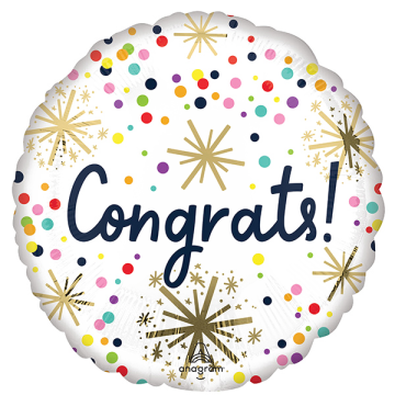 Standard confetti sprinkle congrats
