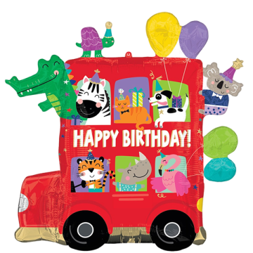 Supershape party bus birthday