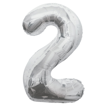 Large number 2 silver