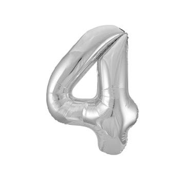 Large number 4 silver