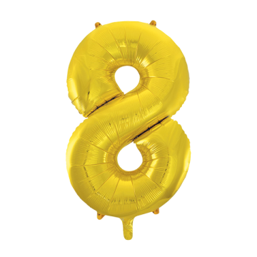Large number 8 gold