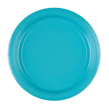 Plates paper caribbean blue