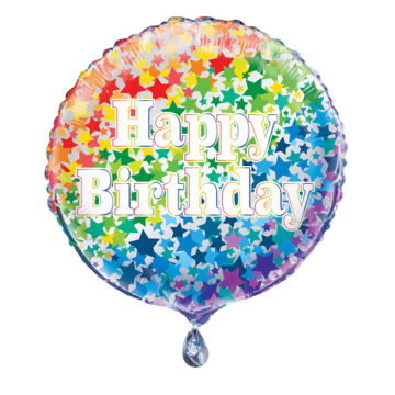 Standard rainbow stars happy birthday