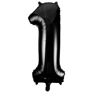 Large number 1 black