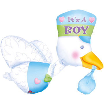 Multiballoon it's a boy stork