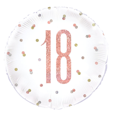 Standard number 18 glitz rose gold