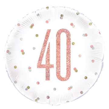 Standard number 40 glitz rose gold