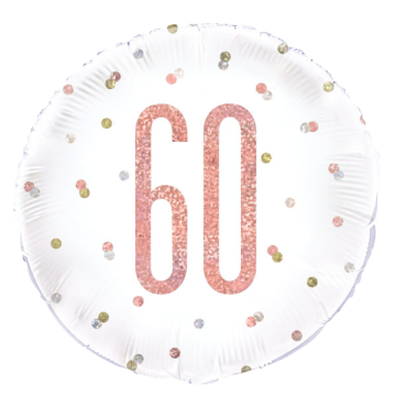 Standard number 60 glitz rose gold