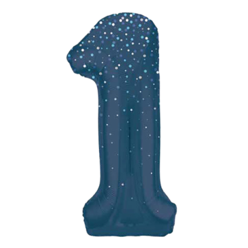 Large number 1 glitz navy
