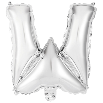 Mini letter w silver