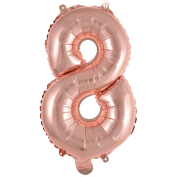 Mini number 8 rose gold