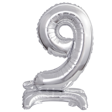 Mini number 9 with stand silver