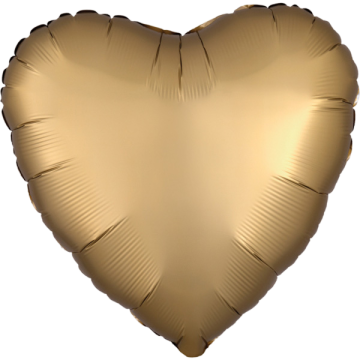 Standard heart silk lustre gold