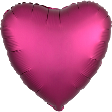 Standard heart silk lustre pomegranate