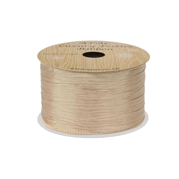 Ribbon wired edge pale gold