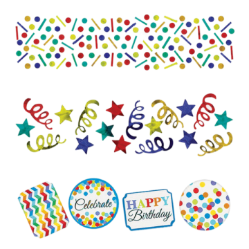 Confetti bright birthday