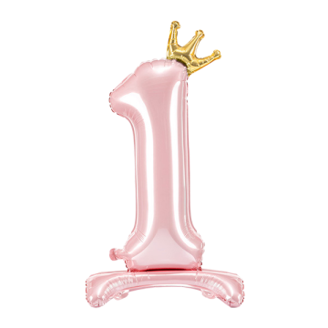 Large standing number 1 pink