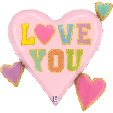 Supershape love patch multi hearts
