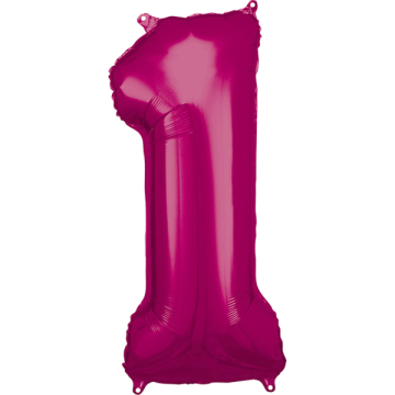Large number 1 pink amscan