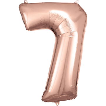 Large number 7 rose gold