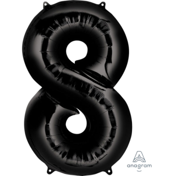Large number 8 black