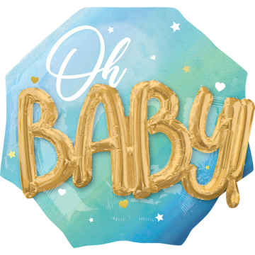 Multiballoon blue baby boy